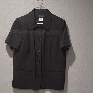 Classic Black Short Sleeve Blazer